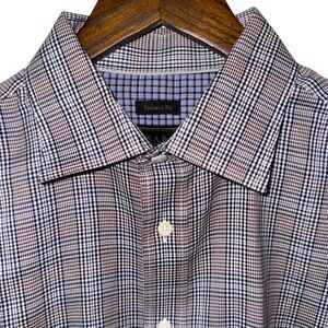 Jos A. Bank Men’s Reserve Tailored Fit Plaid Long Sleeve Button Down Cotton Sz M